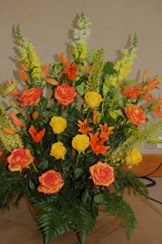 Bouquet dans la chapelle