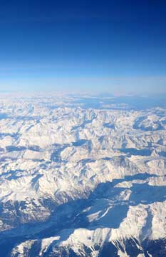 Montagnes vues du d'avion